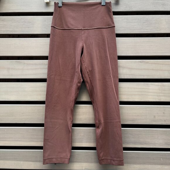 Lululemon Align High Rise Crop 21" in Java (warm chocolate brown), Size 4 - Picture 2 of 8